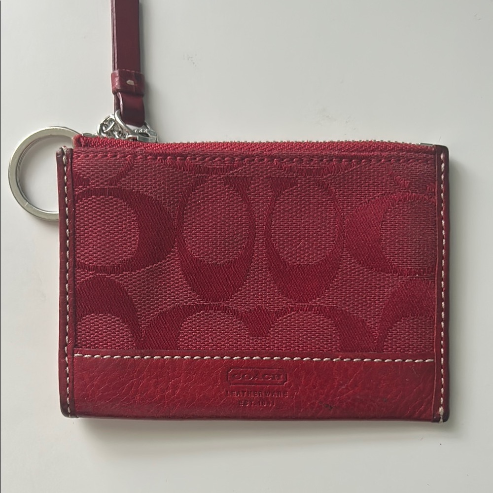 Coach Scarlet Wristlet with Key Ring